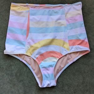 Kortni jeane regular high waist retro rainbow bottoms
